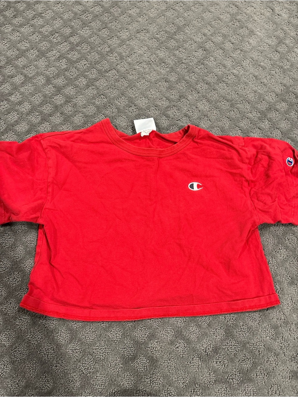 Champion Bright Red Short Sleeve Kids Tee
